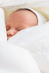 Image showing Sleeping newborn baby