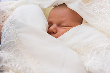 Image showing Sleeping newborn baby