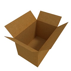 Image showing Opened cartoon box