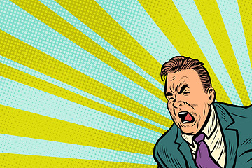 Image showing Pop art man shouting