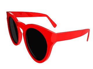 Image showing Cool red sunglasses. 3d illustration