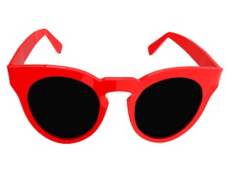 Image showing Cool red sunglasses. 3d illustration