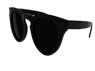 Image showing Cool black sunglasses. 3d illustration
