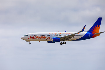 Image showing ARECIFE, SPAIN - APRIL, 15 2017: Boeing 737-800 of Jet2holidays 