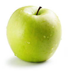 Image showing wet green apple