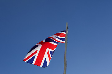 Image showing UK flag on a flagpole