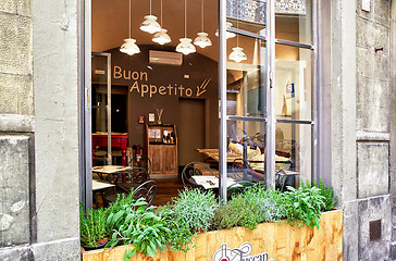 Image showing Window of restaurant in Florence