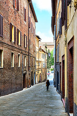 Image showing Street view of Siena, Italy