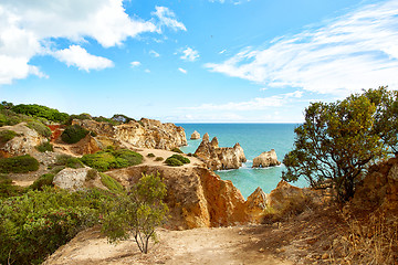 Image showing Rocky coast of Atlantic Ocean, Portugal