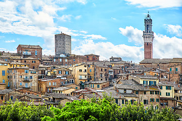 Image showing Panoramic view of Siena, Italy