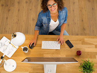 Image showing Businesswoman working at the office