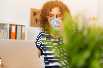 Image showing Coffee break at work