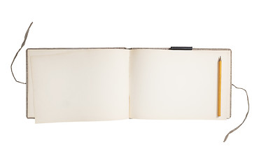 Image showing Blank sketch book