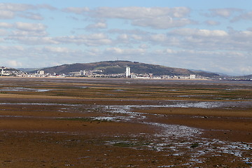 Image showing Swansea bay at low tide