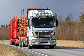 Image showing White Iveco Stralis 560 Logging Truck