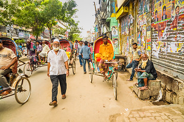 Image showing Busy street in Bangladesh