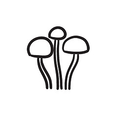 Image showing Mushroom sketch icon.