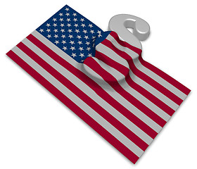 Image showing usa flag and paragraph symbol - 3d illustration