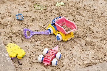 Image showing Children wooden sand box