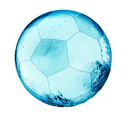 Image showing Splash soccer balll isolated