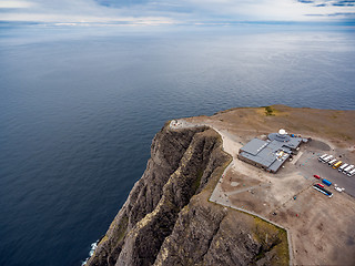 Image showing North Cape (Nordkapp) aerial photography,