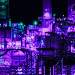 Image showing Industrial Futuristic Purple Background