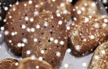 Image showing close up of rye bread at bakery or grocery store