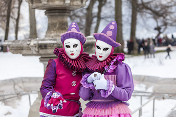 Image showing Disguised Couple - Annecy Venetian Carnival 2013