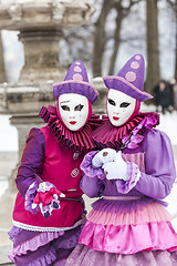 Image showing Disguised Couple - Annecy Venetian Carnival 2013