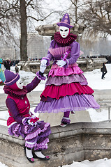 Image showing Disguised Couple - Annecy Venetian Carnival 2013