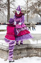 Image showing Disguised Couple - Annecy Venetian Carnival 2013