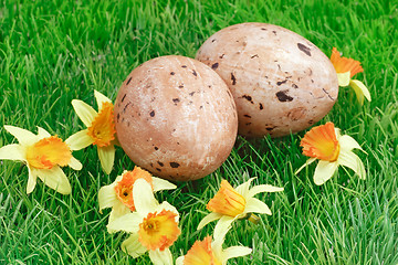 Image showing Brown easter egg