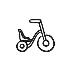 Image showing Child bike sketch icon.