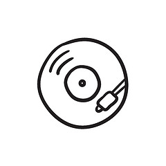 Image showing Turntable sketch icon.