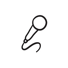 Image showing Microphone sketch icon.