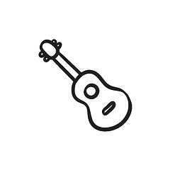 Image showing Guitar sketch icon.