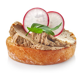 Image showing toasted bread with homemade liver pate