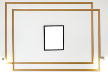 Image showing Interior room wall design, frames