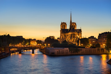 Image showing Notre Dame night