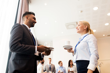 Image showing happy business team at international conference