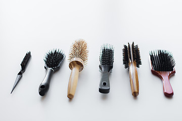 Image showing different hair brushes or combs