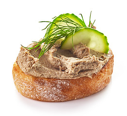 Image showing toasted bread with homemade liver pate