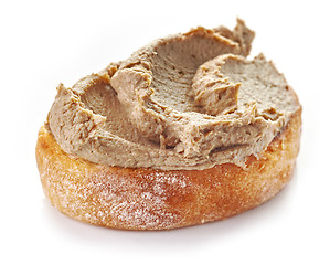 Image showing toasted bread with homemade liver pate