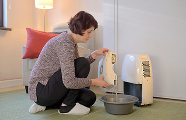 Image showing Portable dehumidifier colect water from air