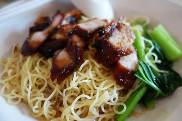 Image showing Popular Singapore Chinese street food, wantan mee