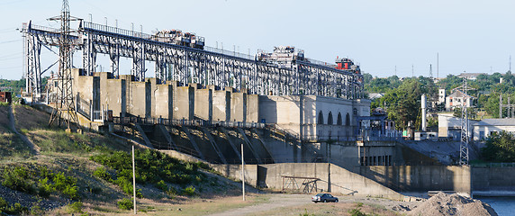 Image showing Hydroelectric power plant at river Dniester, Moldova.