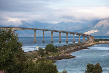 Image showing modern bridge in Norway