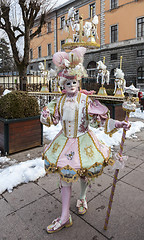 Image showing Disguised Person - Annecy Venetian Carnival 2013