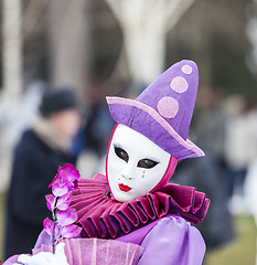 Image showing Disguised Person - Annecy Venetian Carnival 2013