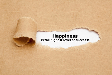 Image showing Happiness Is The Highest Level Of Success